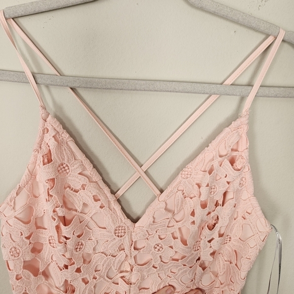 Lovers and Friends Bellini lace mini dress pink size S - Picture 8 of 13